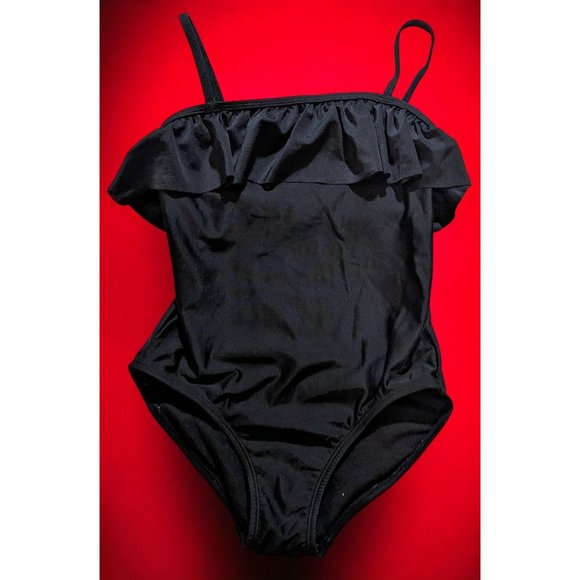 Old Navy Other - Old Navy Black Ruffle One Piece Swim Suit